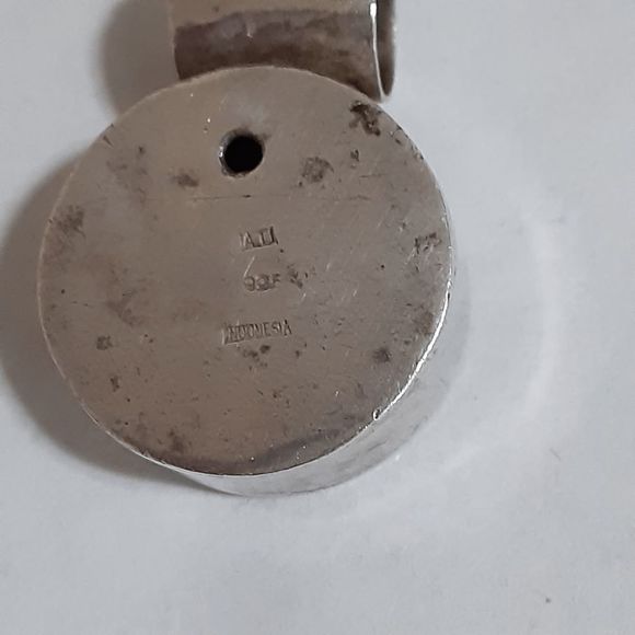 Vintage sterling 925 1" silver pendant raised design Indonesia - Picture 2 of 2